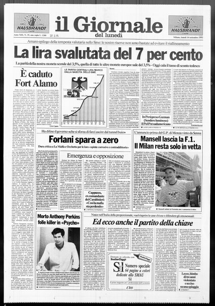 Il giornale del lunedi